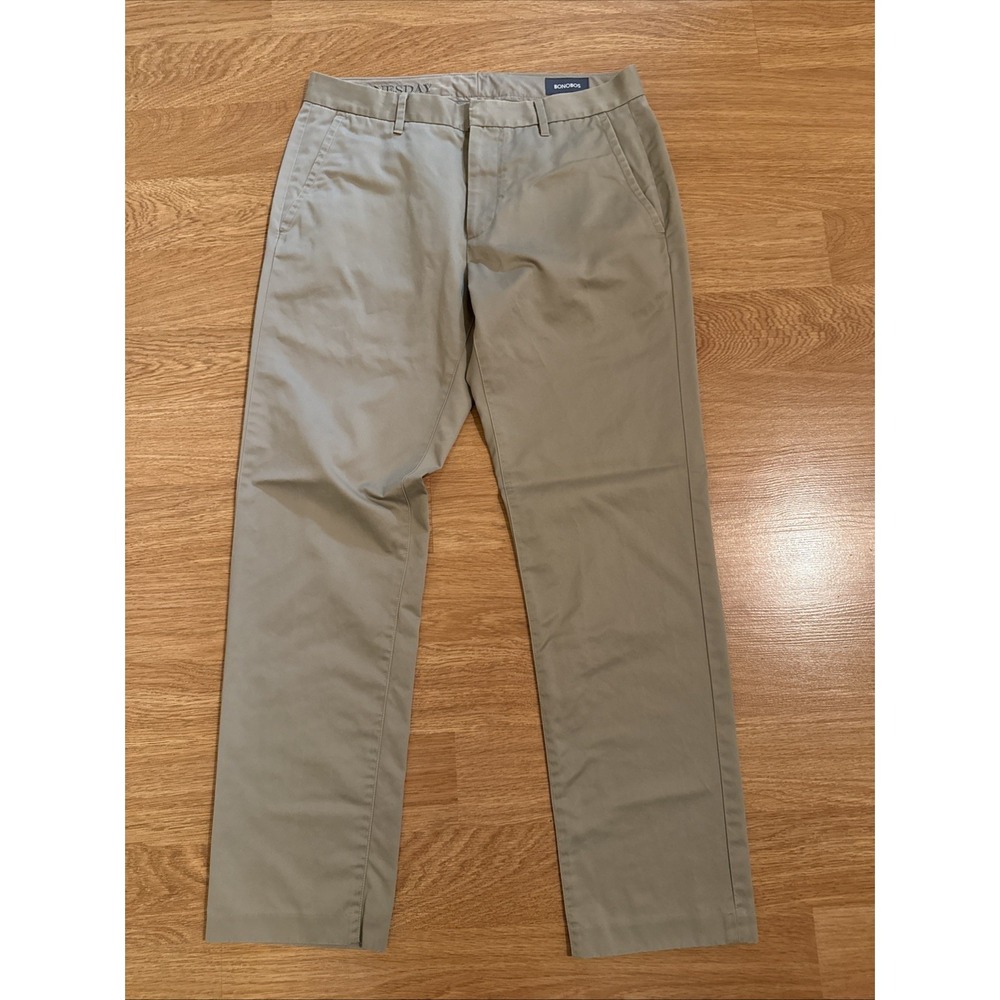 Bonobos Wednesday Pants Men's Beige 31x30 (Act 31x29) Slim Fit Straight Leg